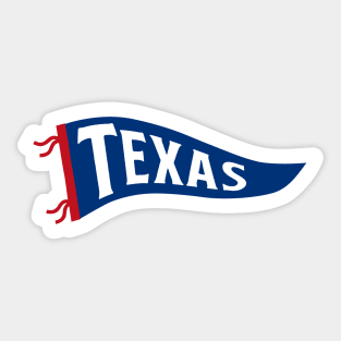 Texas Pennant - White Sticker